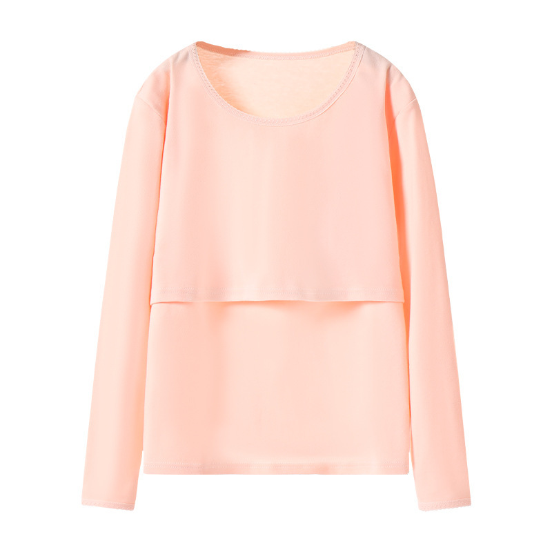 月子服純綿妊婦秋衣授乳上着授乳服単品産婦服シャツ綿セーター卸売り|undefined