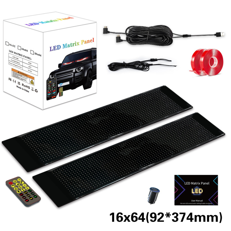 インターネット有名人の人気の車のトラックのソフトスクリーン LED フレキシブルスクリーン点滅車のライト悪魔の目 LED 車のサイン|undefined