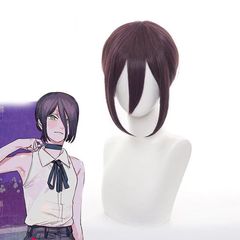 Jifu、Lese コスプレウィッグ チェーンソーマン チェーンソーマン ボムデーモン 黒紫ヘアスタイル アニメウィッグ