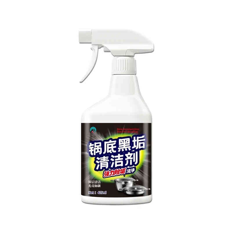 425ml 납작한 병 냄비 바닥 세정제 + 폼 스프레이 헤드