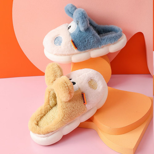 Children's winter cotton slippers, autumn and winter home slippers, large and medium children's slippers, unisex indoor slippers, wholesale household slippers