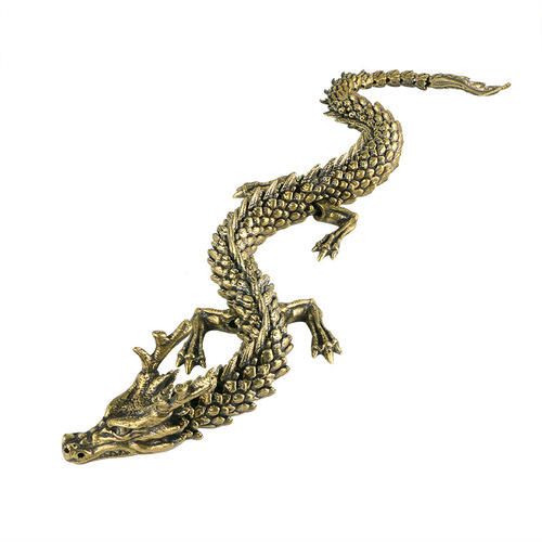 Copper movable dragon, best-selling 3D living divine dragon, antique collectible, zodiac dragon handicraft, collection