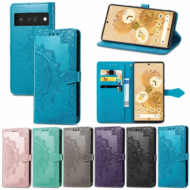 Suitable for Google 9A Mobile Phone Case, Flip Cover, Mandala Embossed Card Wallet, Google Pixel8 Mobile Phone Leather Case Suitable for Google 9A Mobile Phone Case, Flip Cover, Mandala Embossed Card Wallet, Google Pixel8 Mobile Phone Leather Case