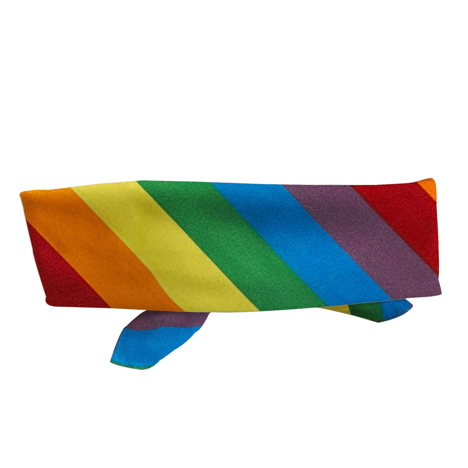 21g Polyester Bandannas Colorful Striped Headscarf Large Square Scarf Outdoor Cycling Sports Hip-Hop Decorative Face Accessory
