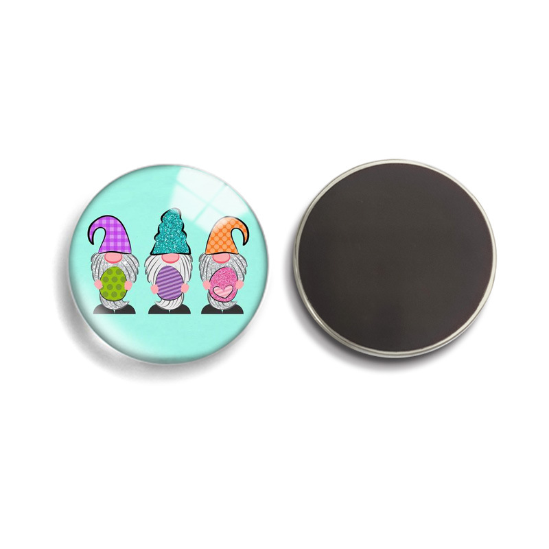 30MM35MM40MM 부활절 둥근 유리 자석 냉장고 638 대외 무역 유럽과 미국 국경 칠판 스티커