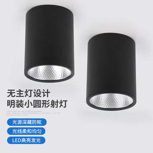Modern Simple Ming-dressed Small Round Spotlight Downlight Without Main Lamp Household Living Room Bedroom Anti-glare ceiling lamp Spot