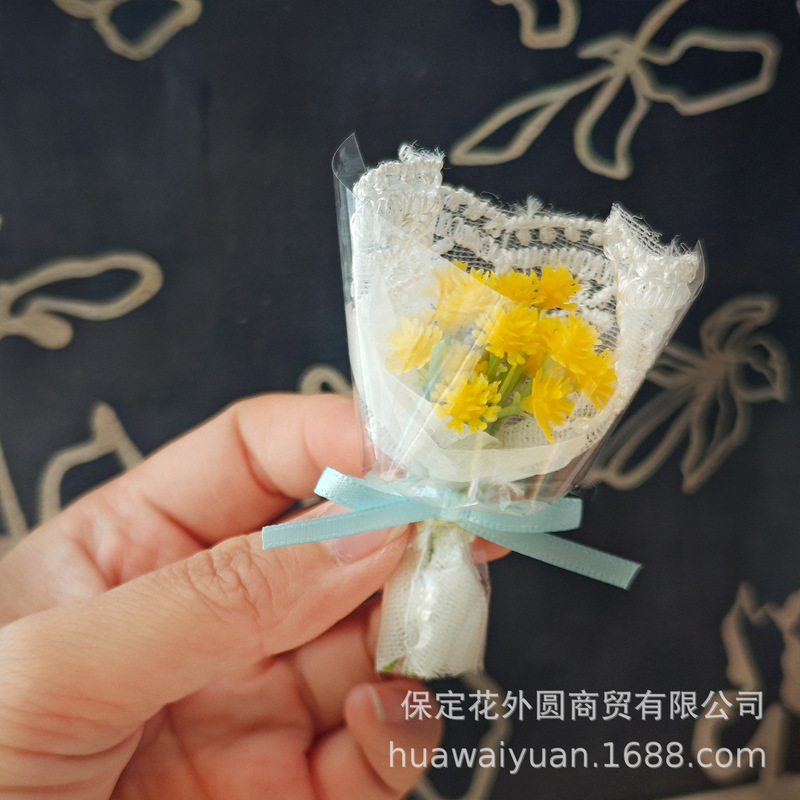 迷你仿真满天星小花束手捧花戴露贝儿娃娃DIY装饰镶钻饰品配件|undefined