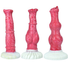 彩色液態硅膠馬 犬屌假陽具男女情趣用品 手動自慰棒 房事性玩具