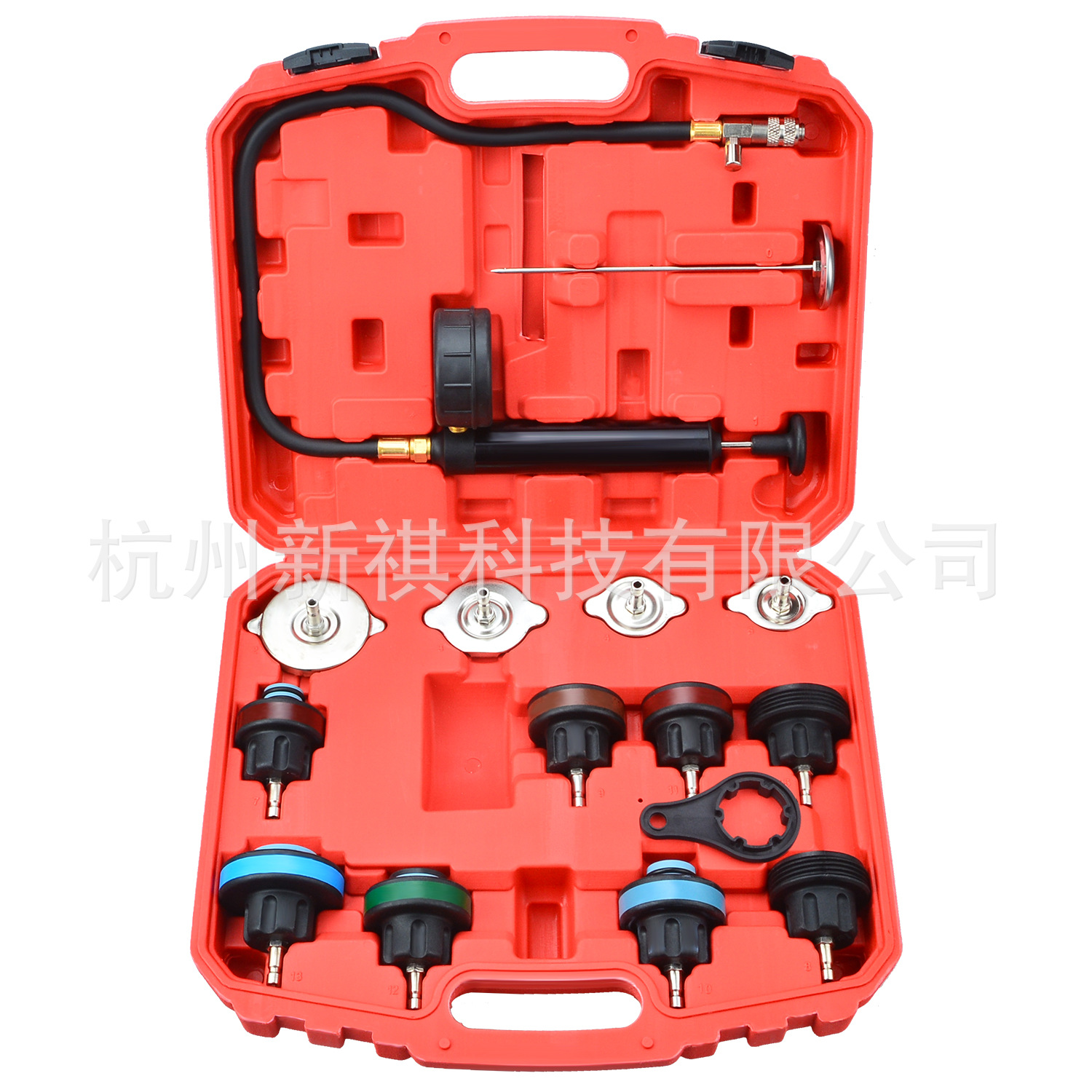 15件套汽车水箱压力表水箱测漏仪冷却液防冻液真空更换加注工具