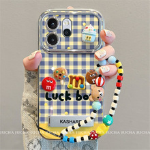 适用opporeno15手机壳高端设计感OPPOreno15pro支架15pro格子M豆