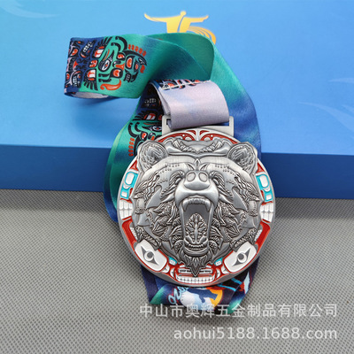 金屬獎牌制作學校運動會比賽紀念獎牌鋅合金馬拉松獎牌鍍金銀銅牌