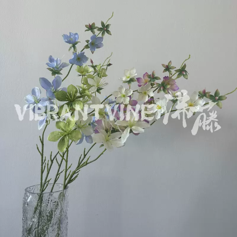 新品垂丝茉莉仿真花家居客厅酒店软装布置婚庆摆件布景假花插花