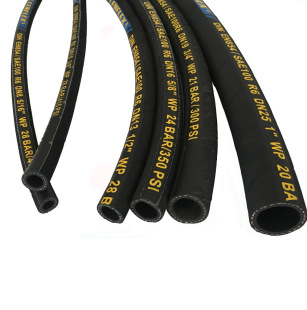 Suitable foR FibeR BRaided HydRaulic Hose SAE100R6 Oil Resistant and TempeRatuRe Resistant RubbeR Pipe DN16
