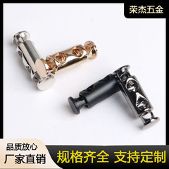 厂家金属双孔双头弹簧扣帽子绳索止绳扣卡扣穿绳纽扣鞋带松紧调节