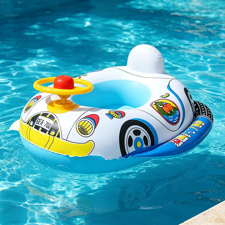 Anillo de natación infláble para niños pequeños barcos de agua para bebés embarcaciones de agua engrosado PVC asiento de niños PVC ecológico image 24