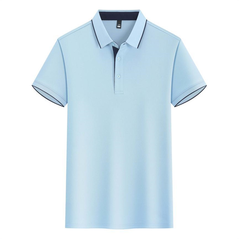 Polo de solapa de color a juego, ropa de trabajo personalizada, camiseta de manga corta transpirable, camisa publicitaria, mapa de impresión, borde de cinturón bordado