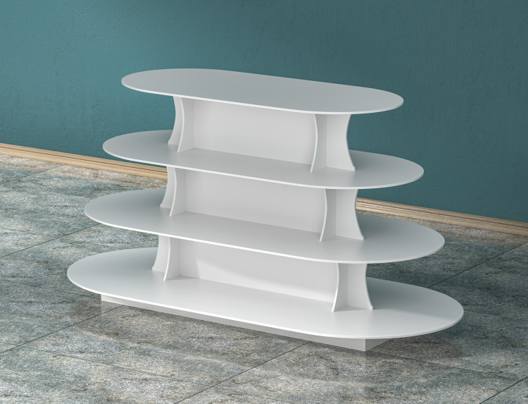 中岛柜红酒陈列柜鞋店展示架展示柜木质母婴货架奶粉台椭圆形玩具