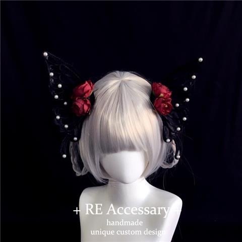 二次元ロリータカチューシャカチューシャ女性猫耳ヘアピンコスプレコミック展示ロリータメイドカチューシャ頭飾り|undefined