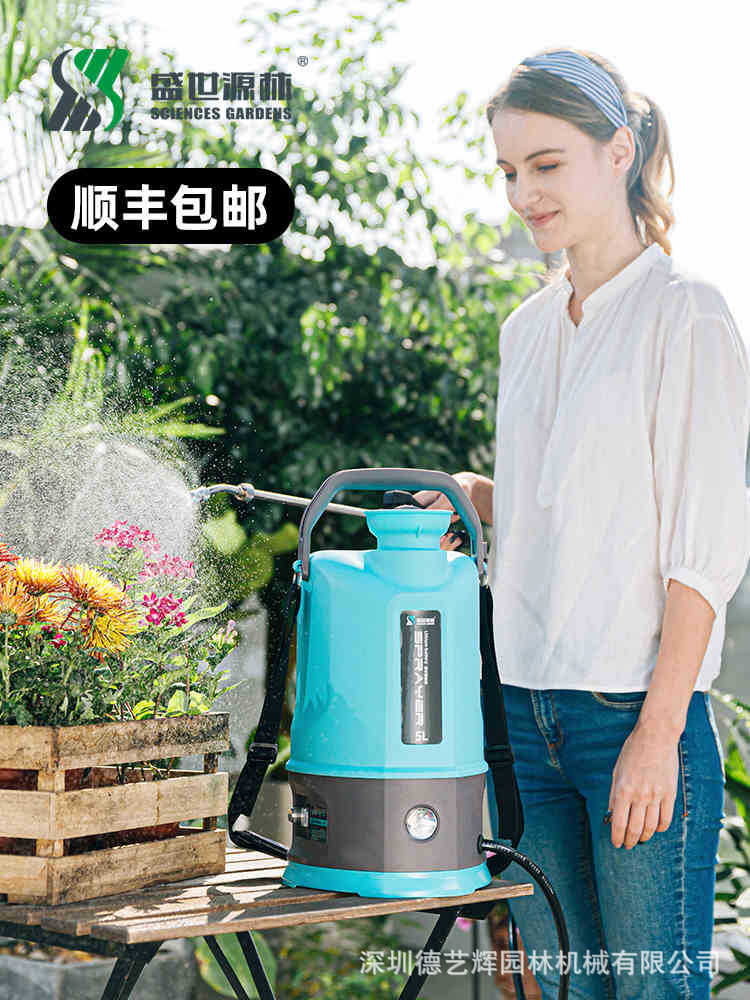 盛世源林新款农用农药搅拌喷雾器5L/8L手提式电动消毒防疫喷雾机