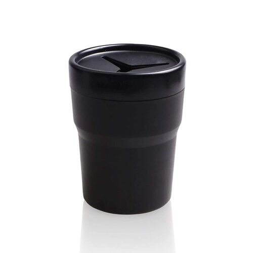 Multifunctional car mounted mini trash can with lid, desktop storage ashtray storage box, car cup holder trash can