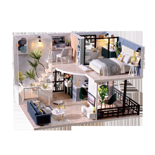Zhiquwu new diy cabin cozy time creative hand-assembled villa model material thoughtful gift for women