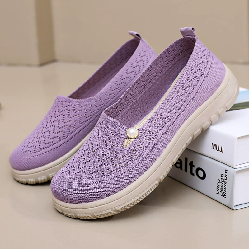 Кроссовки, дышащие, комфортная универсальная повседневная обувь для отдыха для мамы, с мягкой подошвой