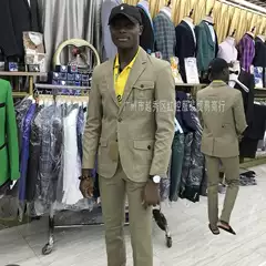 Two-piece Cotton Men's Suit Set Full Set Amazon European and American Explosions Casual Suit Men's Summer Cross-Border