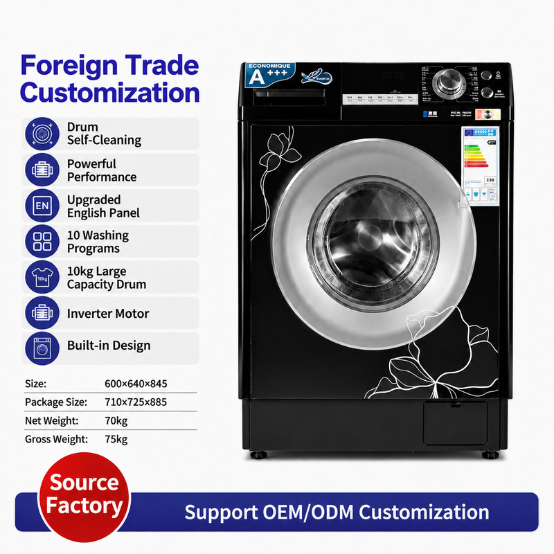 Cross-Border Export Foreign Trade Lg Inverter Drum Washing Machine with German Control Technology and Led Washing Machine