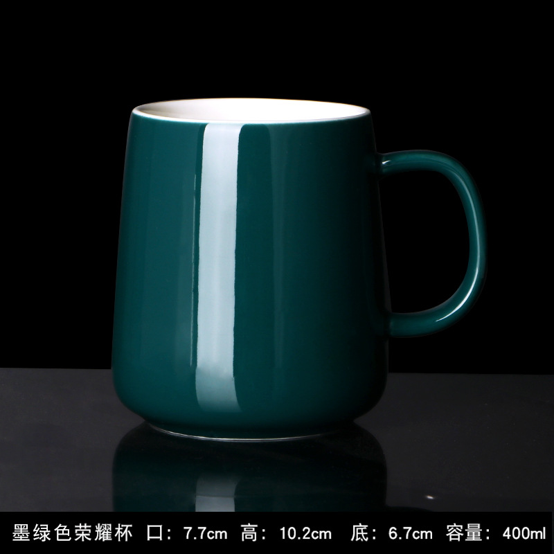 Color sólido mate esmalte Taza de cerámica ins tazas hogar taza de agua taza de café nórdico logotipo impreso