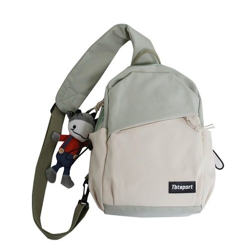 New fashionable casual male and female couple student sports shoulder bag Korean style cool workwear crossbody chest bag trendy