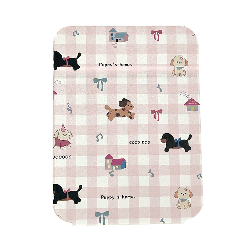 Espejo plegable con lazo para cachorro de rejilla, dormitorio de estudiantes portátil de alto valor, escritorio de escritorio, espejo de tocador de pie, espejo