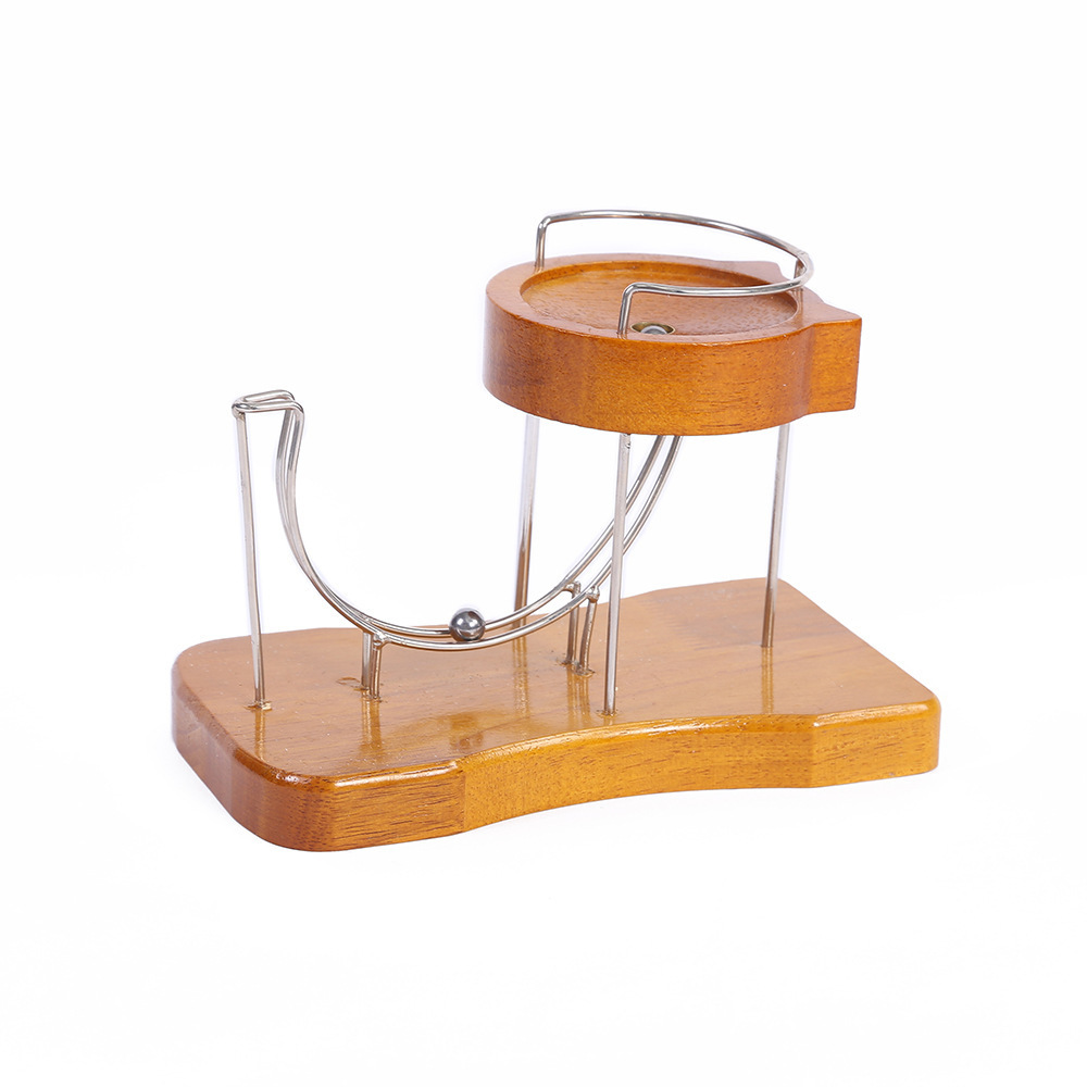 Nuevo producto transfronterizo Kinetic Art movimiento perpetuo bola de acero dinámica arte adorno circular productos de madera modelo péndulo