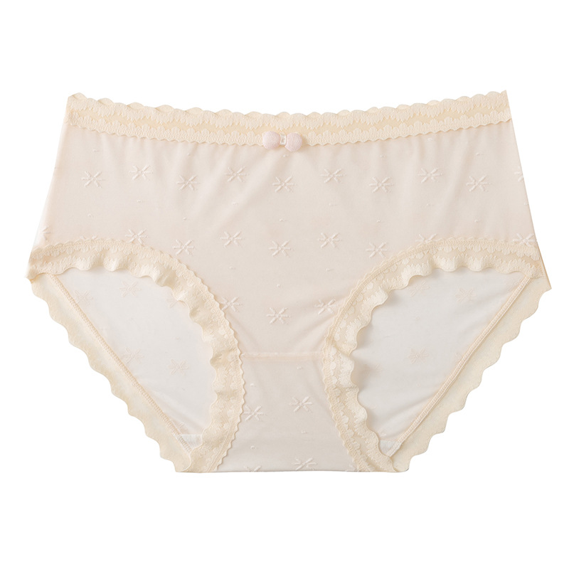 Ropa interior delgada de verano para mujer, encaje sexy, chica pura, bolso de cadera, cintura media, estudiante 2023, nuevos pantalones cortos explosivos