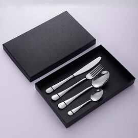 跨境亚马逊不锈钢餐具套装西餐刀叉勺甜品勺酒店欧式西餐餐具礼盒