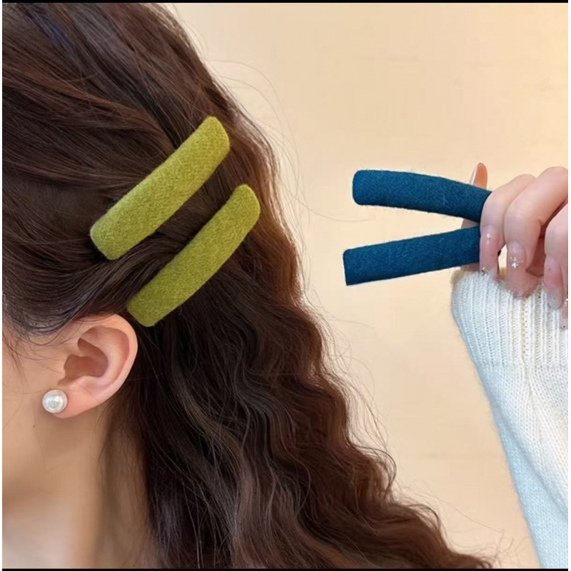 Pair Set ~ Retro Blue Hair Clips for Women, Side Clips, Side Bangs Clips, Hair Accessories 2025 New Forehead Bb Clips