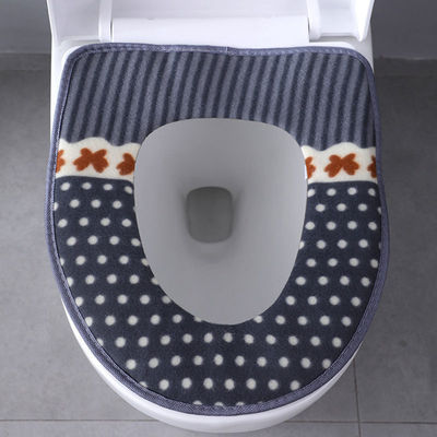 winter Dot thickening Toilet mat Plush closestool Potty sets stripe Gluing Toilet seat Seat cushion household washing