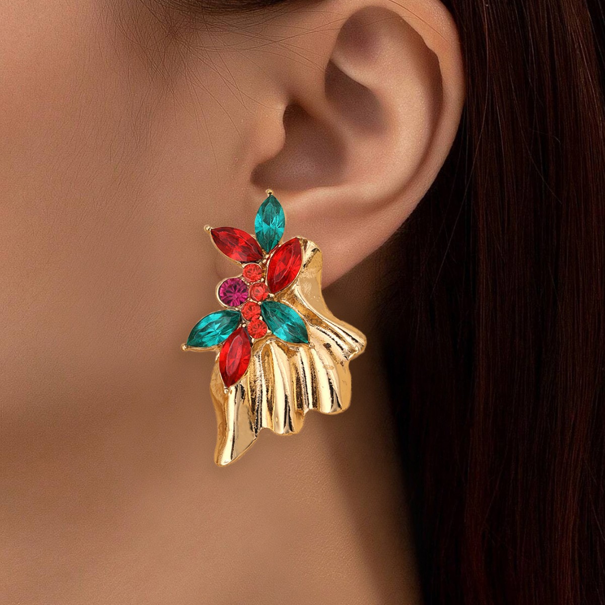 Retro geometric elegant earrings