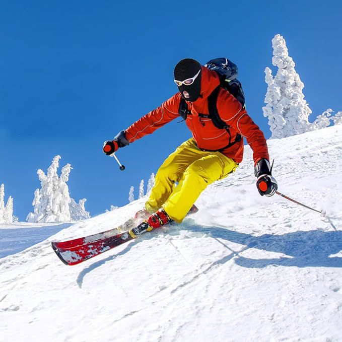 3-håls vinterstickad ansiktsmask, utomhussport helmask för skidor Varm stickad balaclava för vuxna_voghion.com