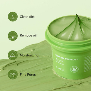 Laikou Laikou Green Tea Mud Mask 100g Clean Hydrating Moisturizing Mask Mud Wholesale Cross-border New Products