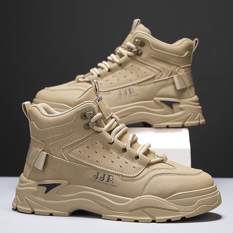 2024 nuevas botas Martin para hombres otoño invierno zapatos de cuero para hombres zapatos de moda casuales zapatos de elevación de locomotora para hombres