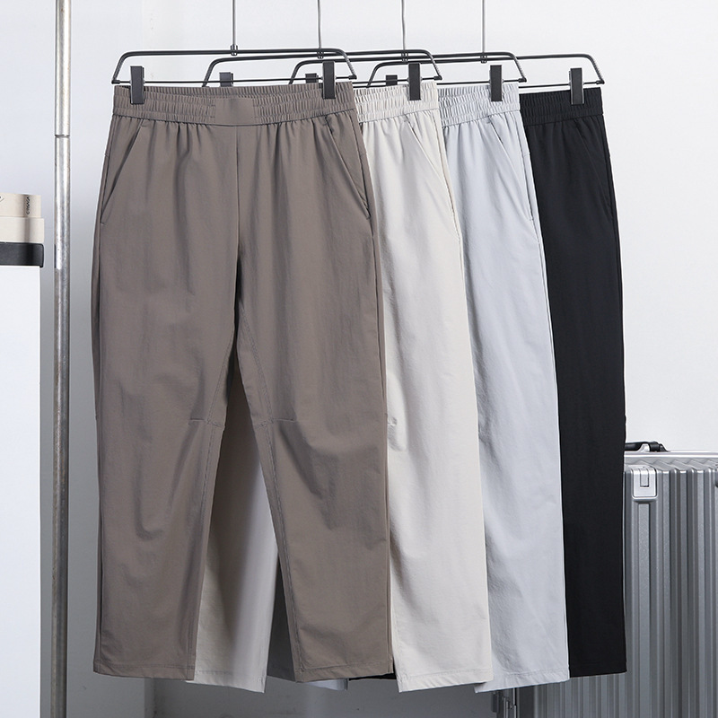 Outdoor Straight Quick-drying Pants 25 Summer Breathable Thin Slim-fit Elastic Comfortable Fashion Casual Pants All-match Trousers for Men