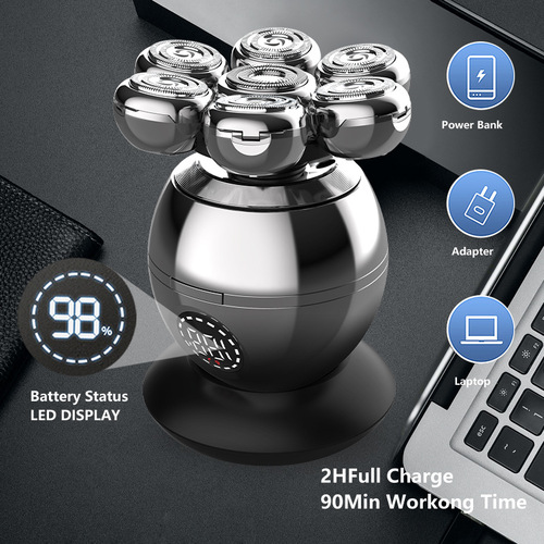 Cross-border LCD digital display full body washable razor USB rechargeable multi-function razor set wholesale