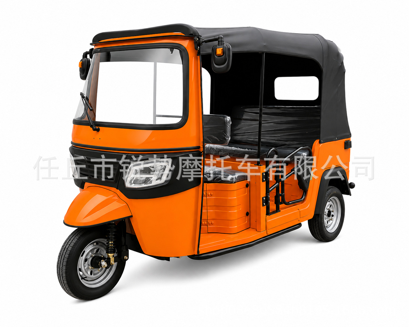 Fuel-powered three-wheeled motorcycle with canopy for passenger transport, Southeast Asian cross-border TUK-TUK passenger three-wheeled motorcycle