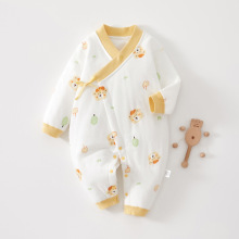 40克薄棉保暖衣新生婴儿衣服秋冬季棉服宝宝夹棉连体哈衣和尚服