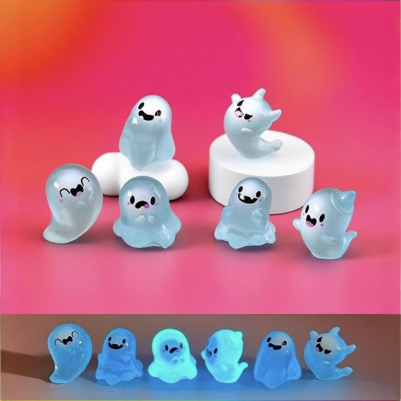 漫画発光ゴースト透明カップルエルフかわいいアクセサリー 2 パックトレンディなかわいいブラインドバッグ装飾品|undefined