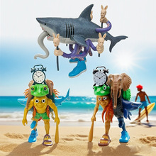 山海经融合版木棍通通通脚树青蛙鲨鱼抽象搞怪桌面网红摆件公仔