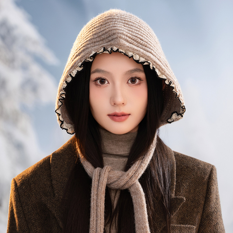 Versione coreana versatile in pizzo lavorato a maglia, grande circonferenza, antivento, caldo, annodabile, morbido, autunno inverno, spesso_voghion.com