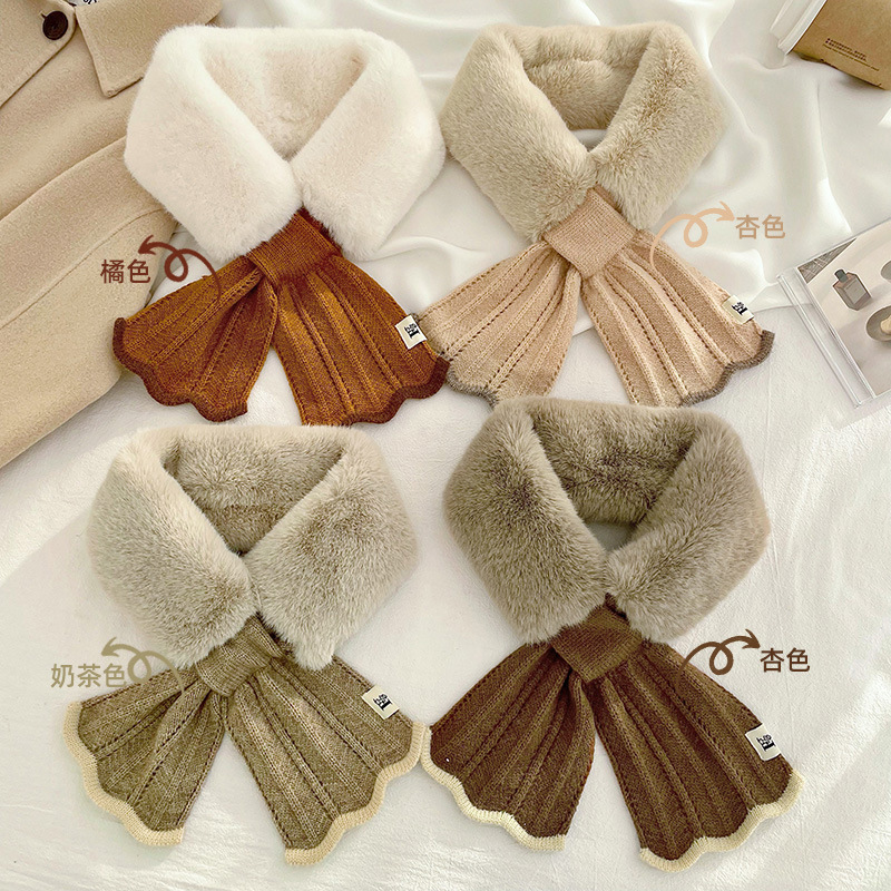 Otoño y invierno bufandas mujeres 2025 estilo coreano generoso engrosado alargado cálido bufandas de peluche de cola de pescado cruzado cuello de pelo