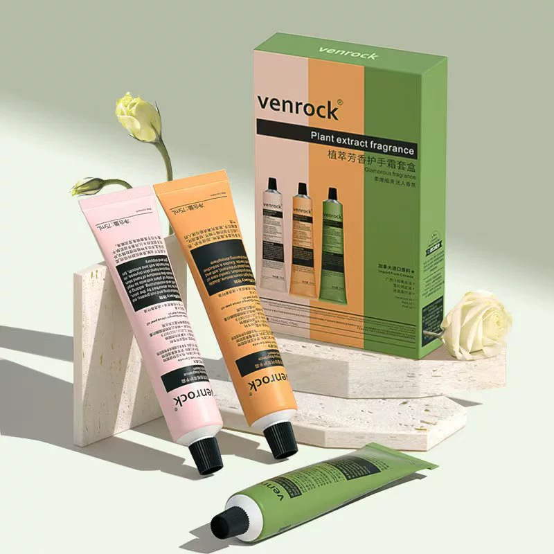 Канада VENROCK импортировала сырье, растительный экстракт, ароматический крем для рук, набор из трех упаковок, увлажняющий и увлажняющий.