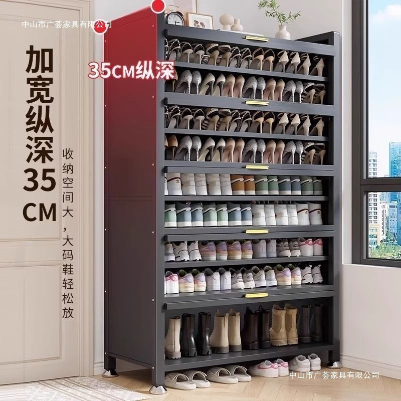 スチール製下駄箱、玄関用多層収納キャビネット、玄関ホール、大容量収納キャビネット、金属製防塵靴ラック|undefined
